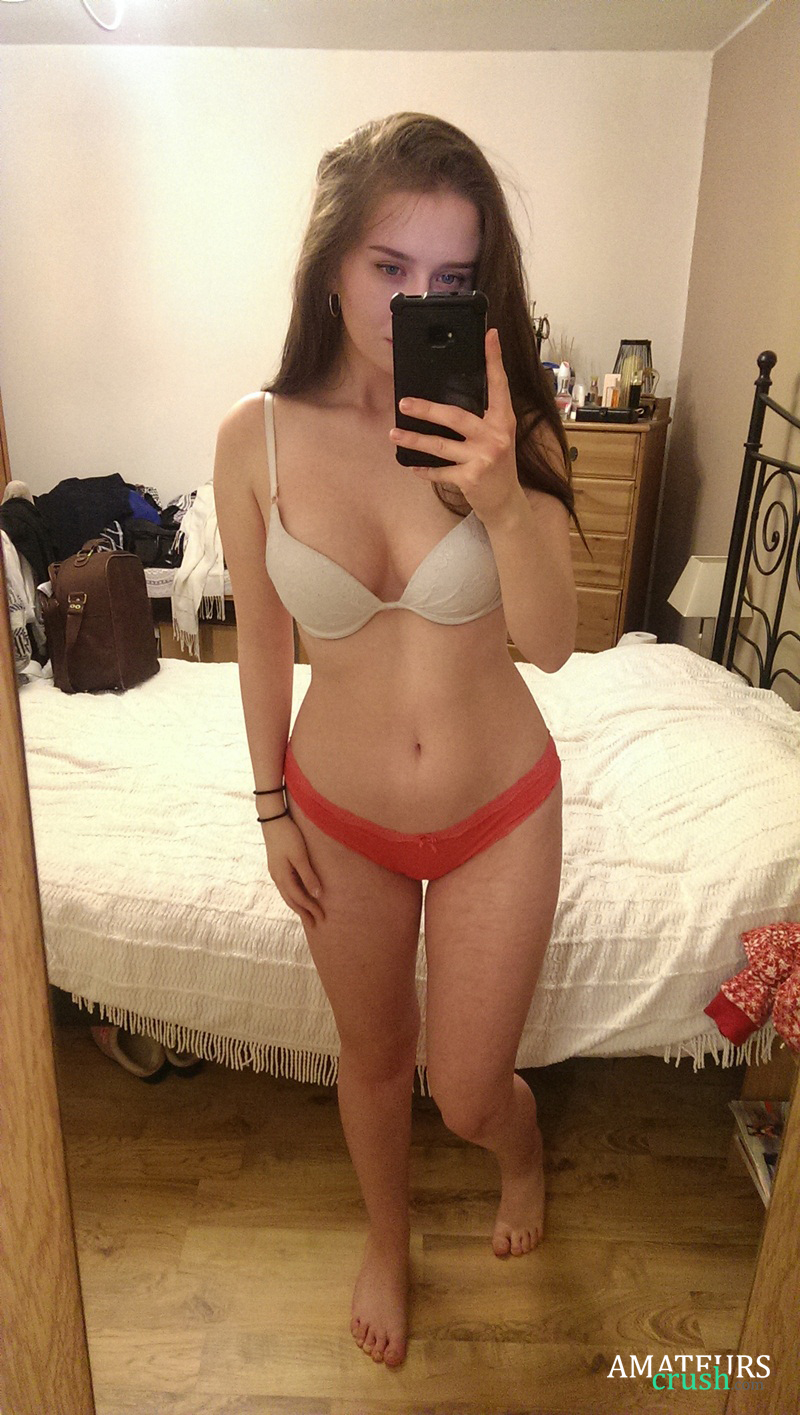 sexy female lingerie selfie