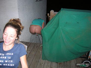 outdoor squatting with pants down and ass back catching teenage girl peeing