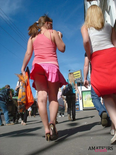 Only best upskirts with plump lady caught in public