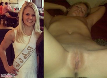 Bride to be in slutty nude picture with her legs spread and close up pussy pic