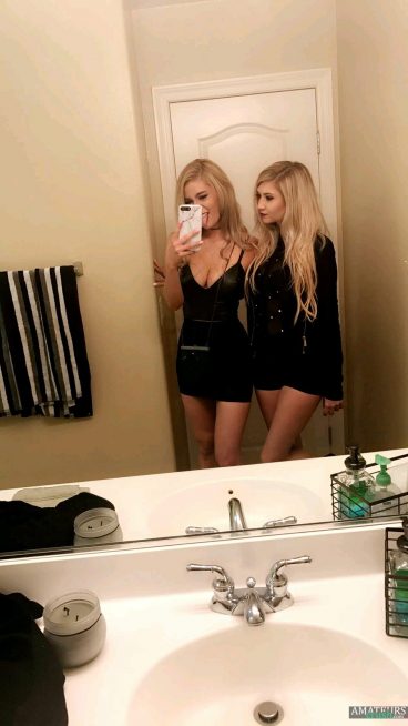 Jenna Jade and her girlfriend dressed all sexy black