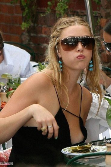 Hot blonde girl tits out in public wardrobe malfunction