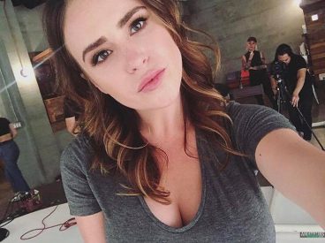 On set Nicolle Radzivil sexy selfie from Instagram