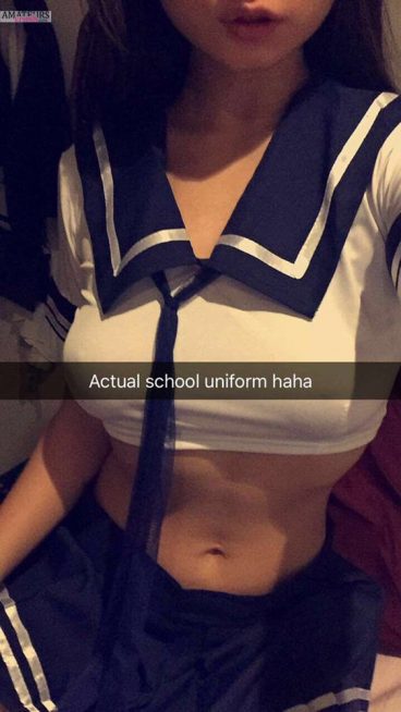 Japanese schoolgirl uniform in snapleaks tease