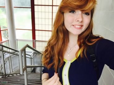 Natural sexy redhead school selfie hottie Tumblr girl