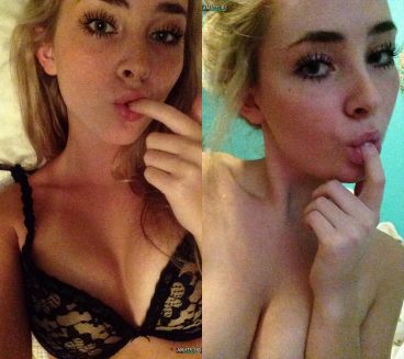 Amateur blonde sucking her finger selfshots