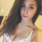 Cute teen Natalie cleavage selfie photo HOT