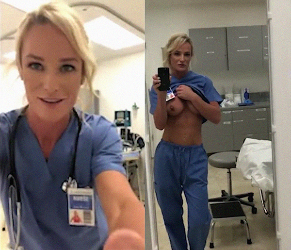 Real amateur MILF nurse selfie porn video that got her fired from the hospi...