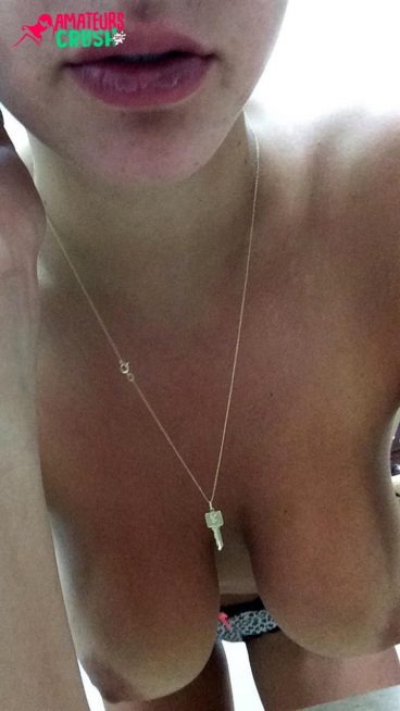 Sweet Alyssa Arce tits hanging down selfie
