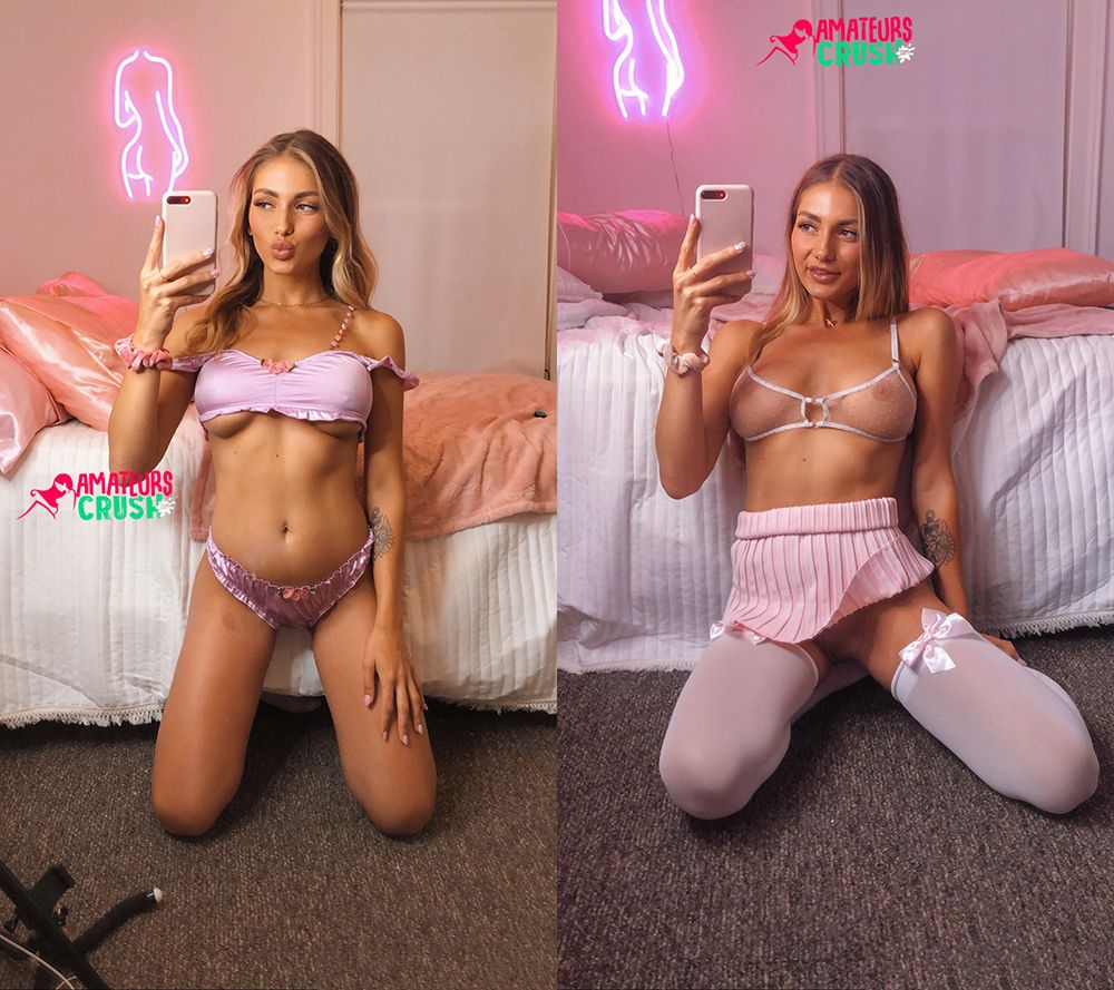 nude female fitness selfies