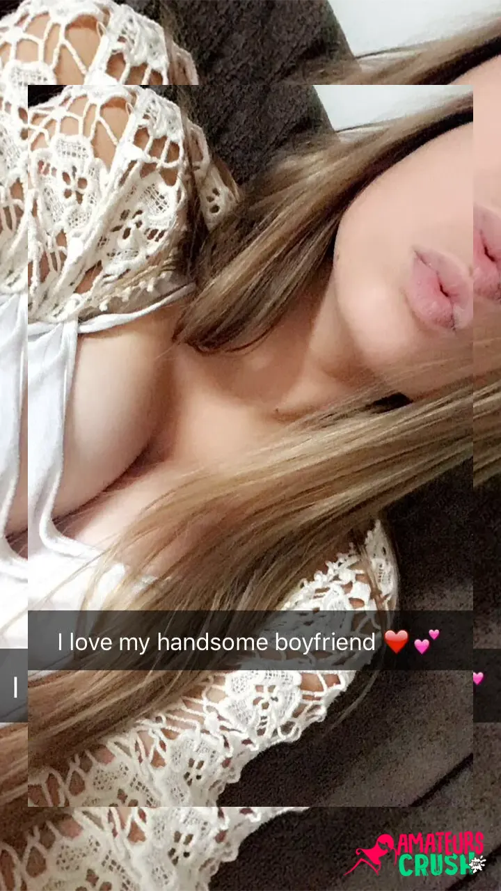 Snapchat girlfriend loves her handsome boyfriend photo