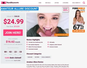 Amateur Allure discounts on xxxporndiscounts.com adult porn deals