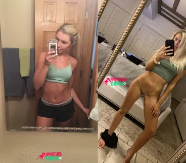 cheerleader dressed undressed bottomless pussy selfie pic
