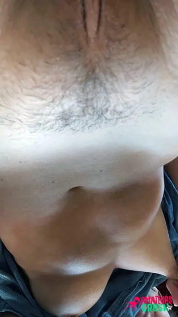 young sexy blonde fit girl pussy pulling on her tits pic