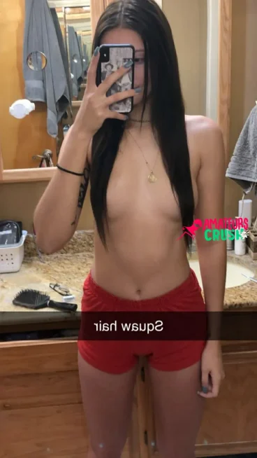 college girl topless tits teasing covered by hair