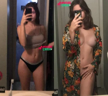 adorable 18+ teen dressed undressed naked tits college selfies slightly exposed