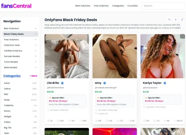 FansCentral.com BlackFriday deals cheap amateurs LIVE now!