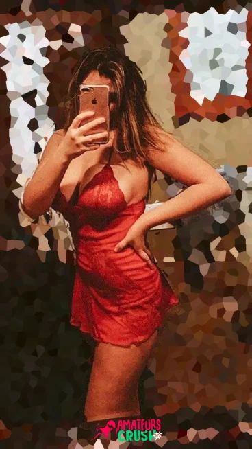 exposed amateur sexy red nightgown big tits babe
